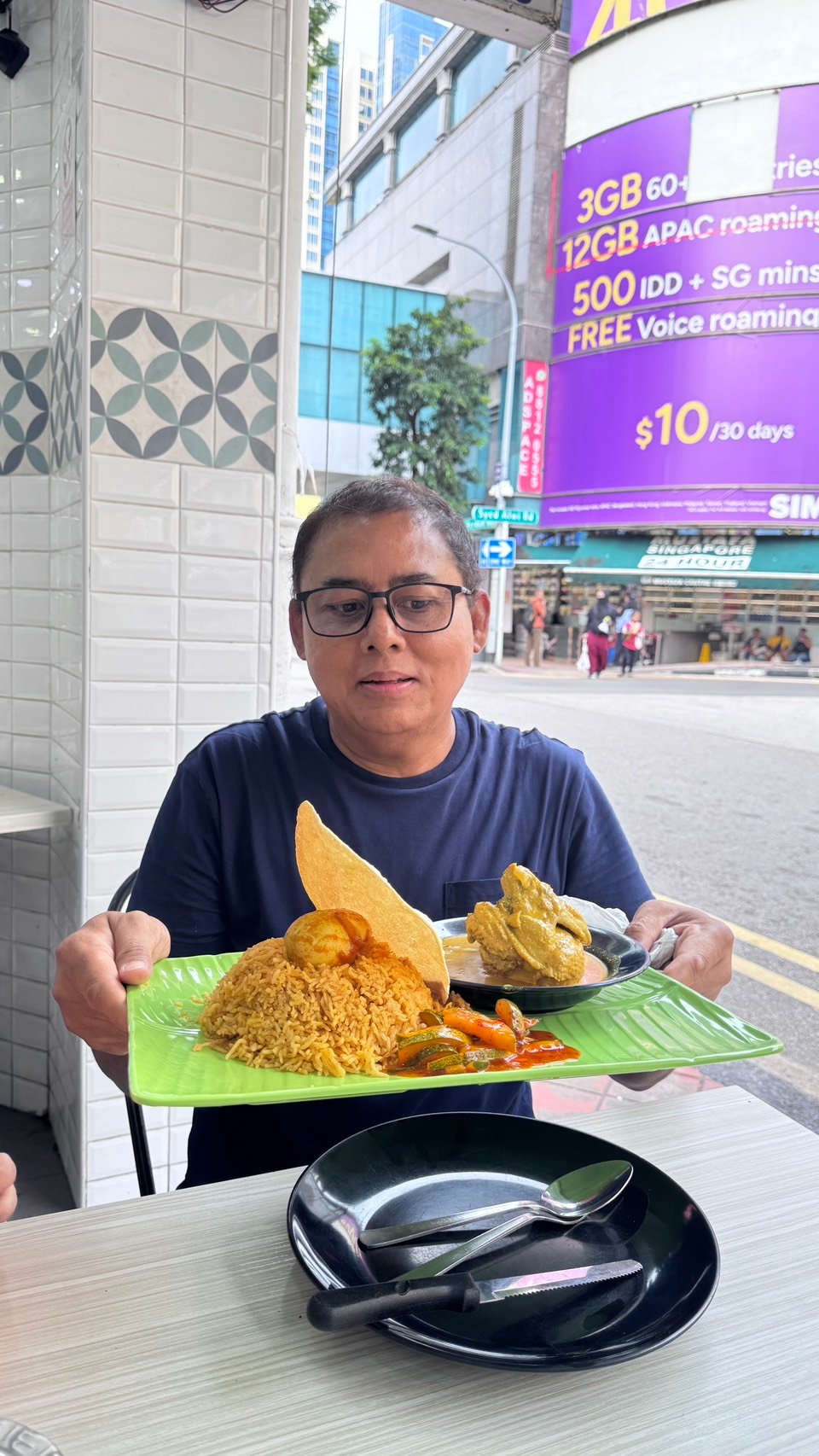 Rice and curry in Singapore